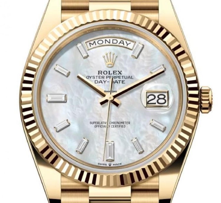 Rolex Day-date 40 Unworn Day-date 40mm Mother Of Pearl Mop Diamond Dial Yellow Gold 228238 Box Papers 2024