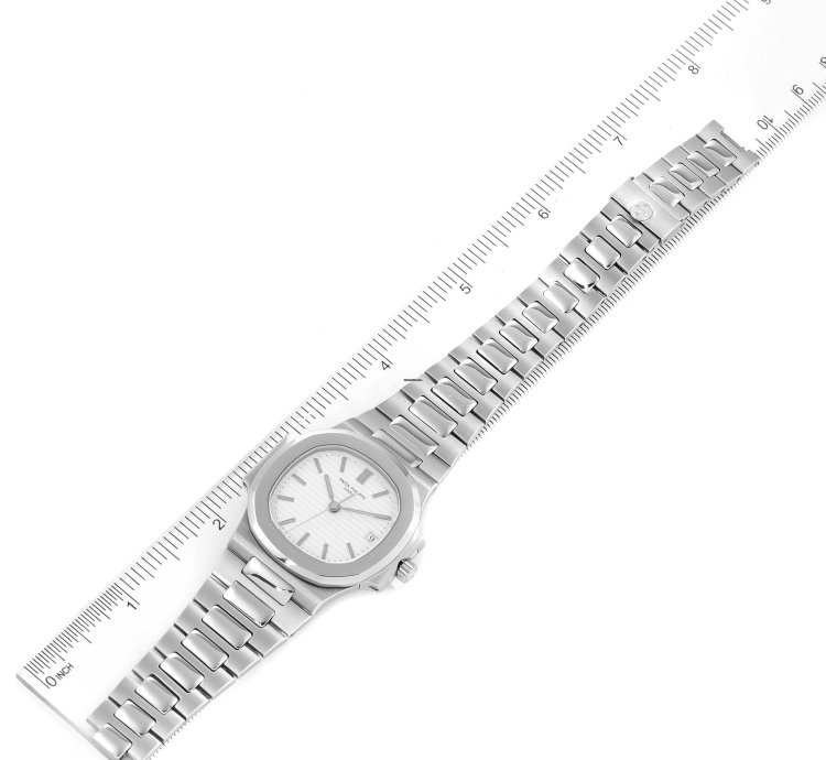 Patek Philippe Nautilus White Dial Automatic Steel Mens Watch 3800 Box Papers