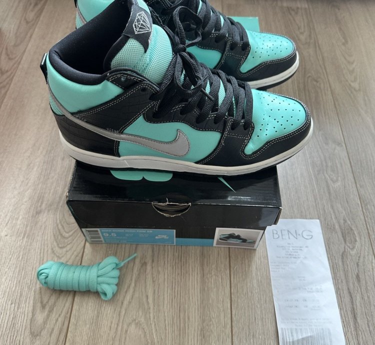 Nike Sb Dunk High Diamond Supply Co Tiffany