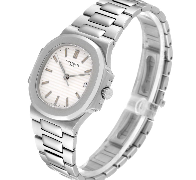 Patek Philippe Nautilus White Dial Automatic Steel Mens Watch 3800 Box Papers