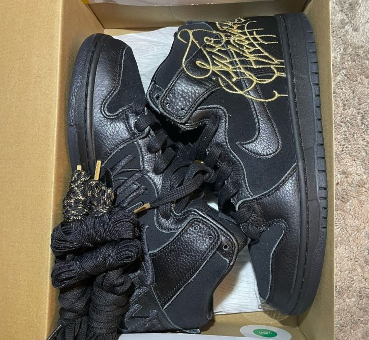 Nike Sb Dunk High Faust Black Gold