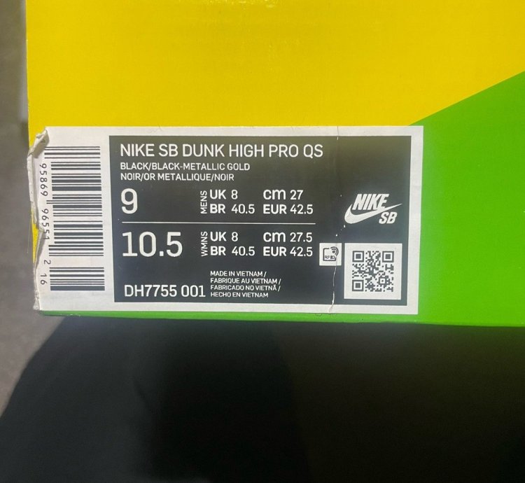 Nike Sb Dunk High Faust Black Gold