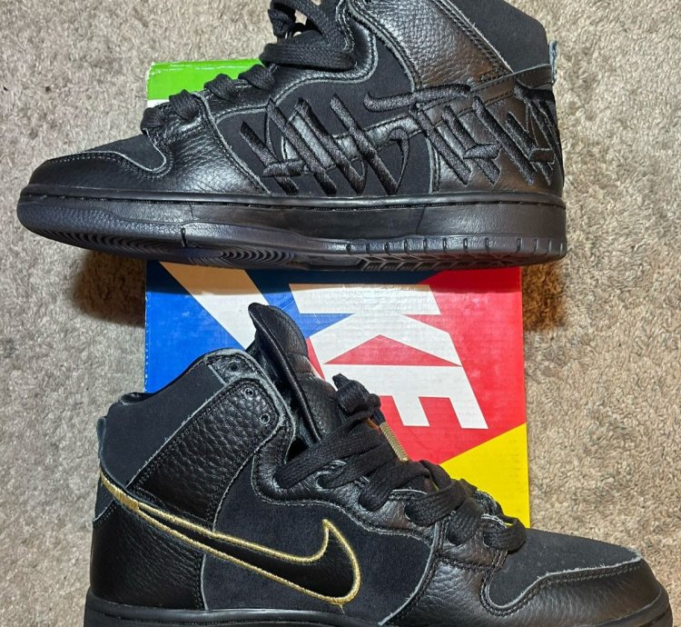 Nike Sb Dunk High Faust Black Gold