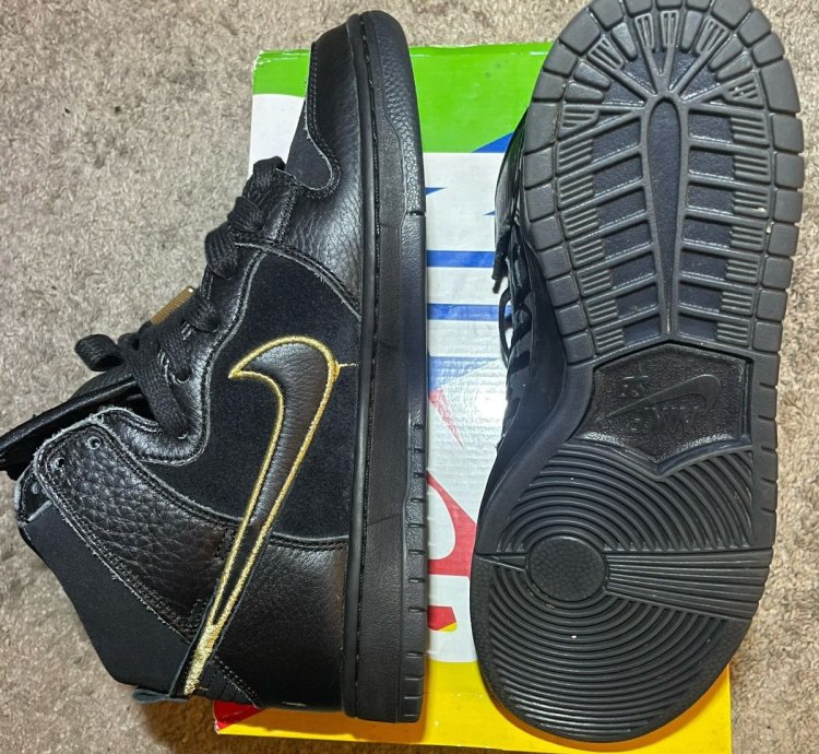 Nike Sb Dunk High Faust Black Gold