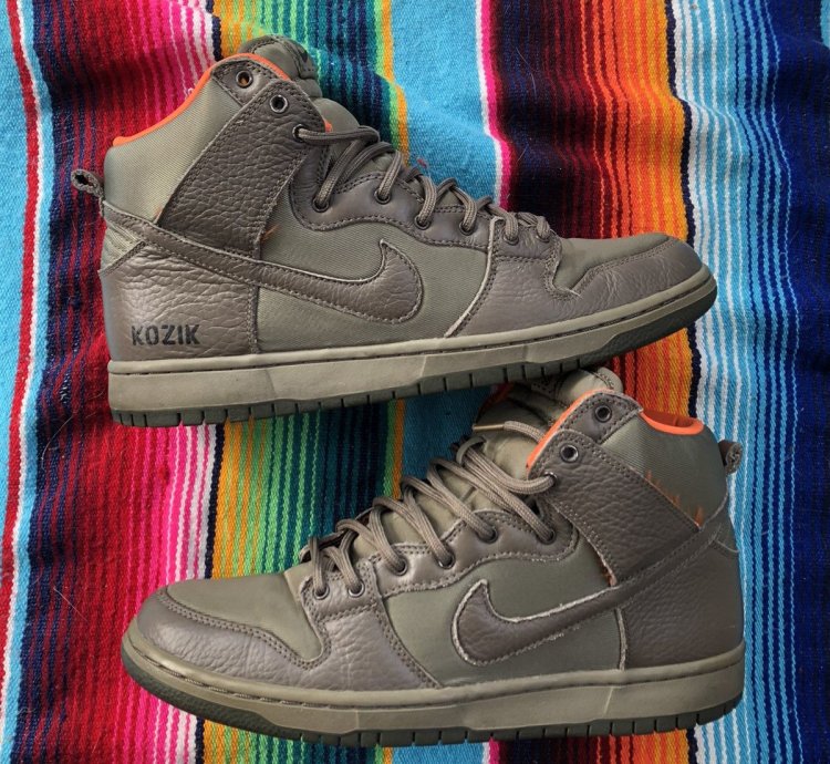 Nike Sb Dunk High Frank Kozik Green Orange Military Size 9