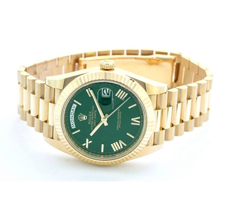 Rolex Day-date 40 Unworn Full Set Green Dial 228238