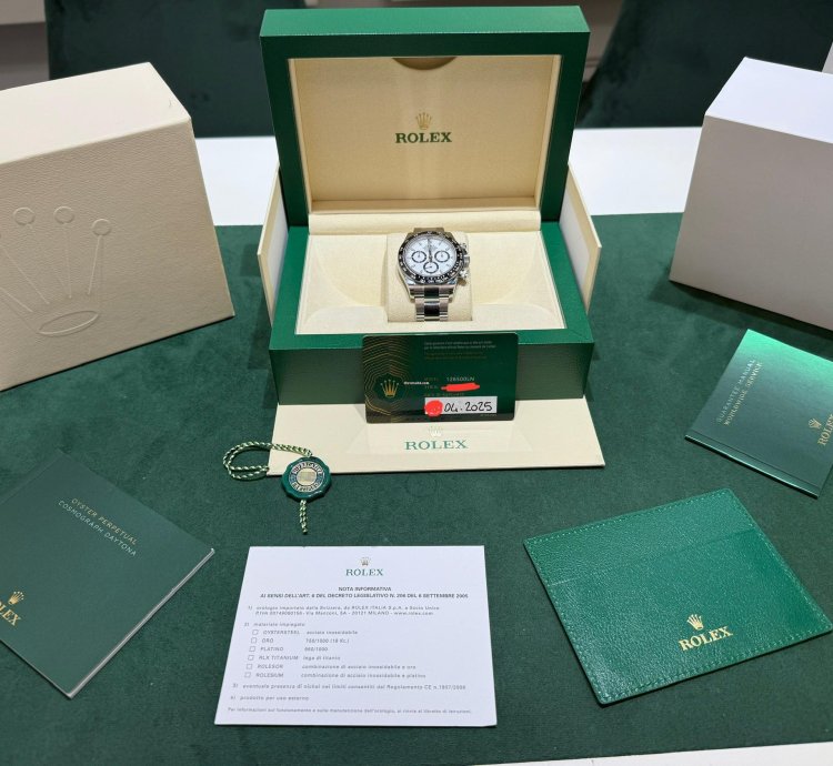 Rolex Daytona Panda Nuovo 2025 Full Stickers New Model Full Set Con Documenti Scatola