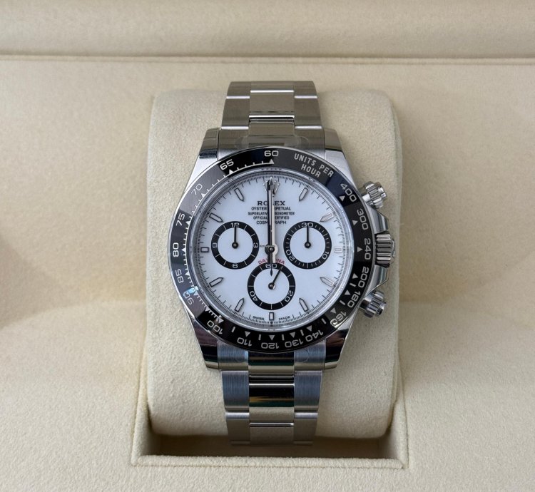 Rolex Daytona Panda Nuovo 2025 Full Stickers New Model Full Set Con Documenti Scatola