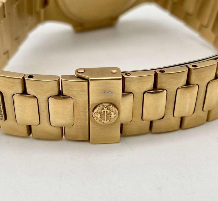 Patek Philippe Nautilus Yellow Gold Diamond Automatic Watch 37mm Nautilus