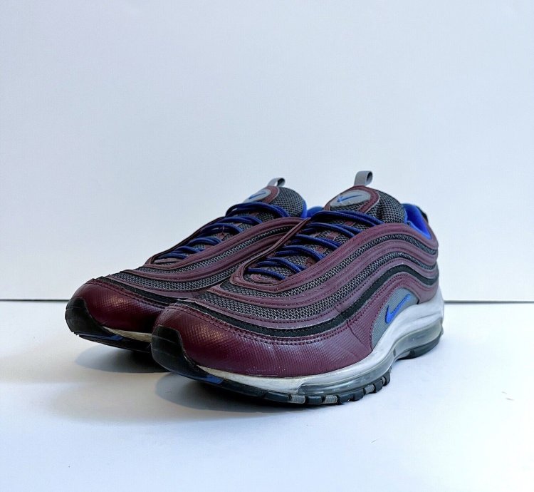 2018 Nike Air Max 97 Night Maroon Blue 921826 012 Rare Sz 10