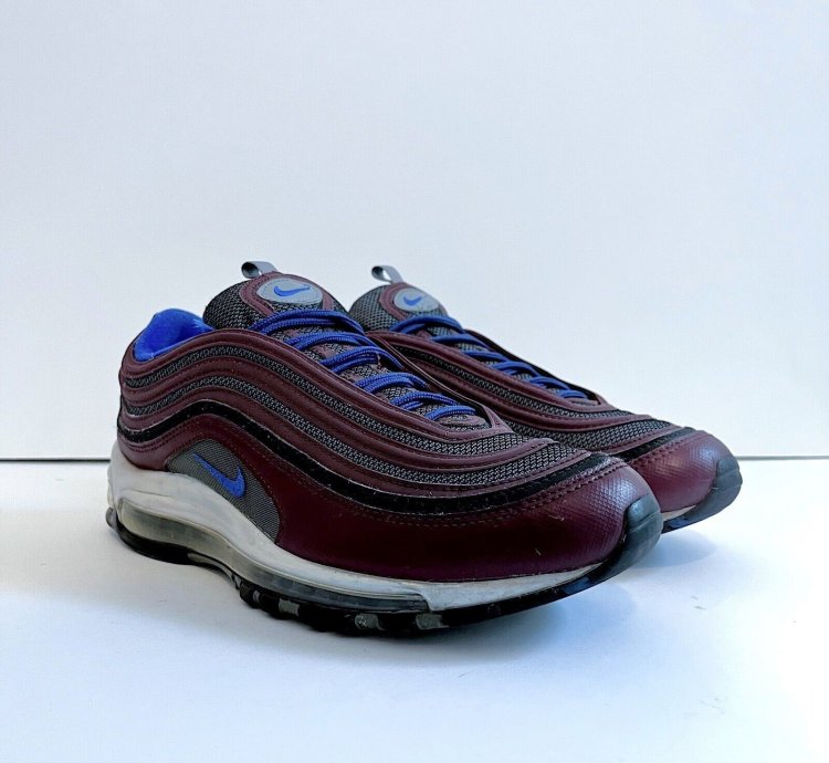 2018 Nike Air Max 97 Night Maroon Blue 921826 012 Rare Sz 10