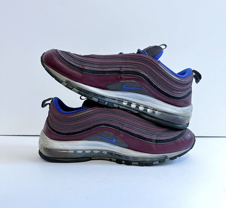 2018 Nike Air Max 97 Night Maroon Blue 921826 012 Rare Sz 10