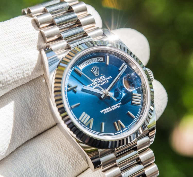 Rolex Day-date 40 White Gold - Blue Dial