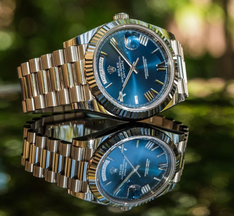 Rolex Day-date 40 White Gold - Blue Dial