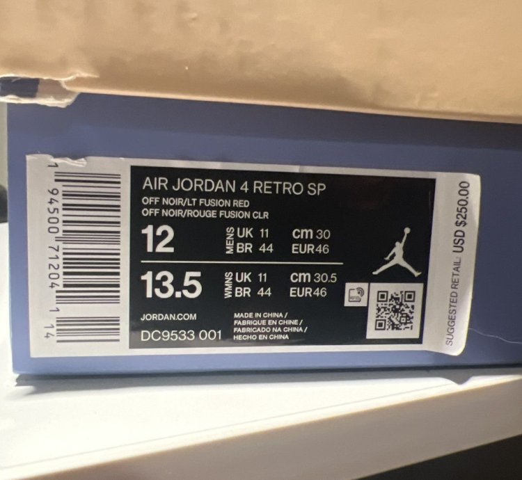 Jordan 4 Union Black Noir
