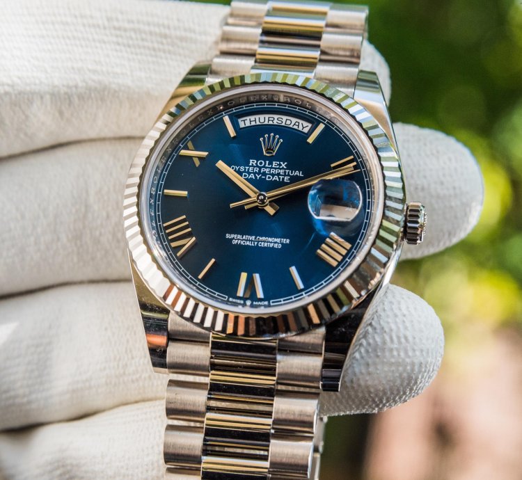 Rolex Day-date 40 White Gold - Blue Dial