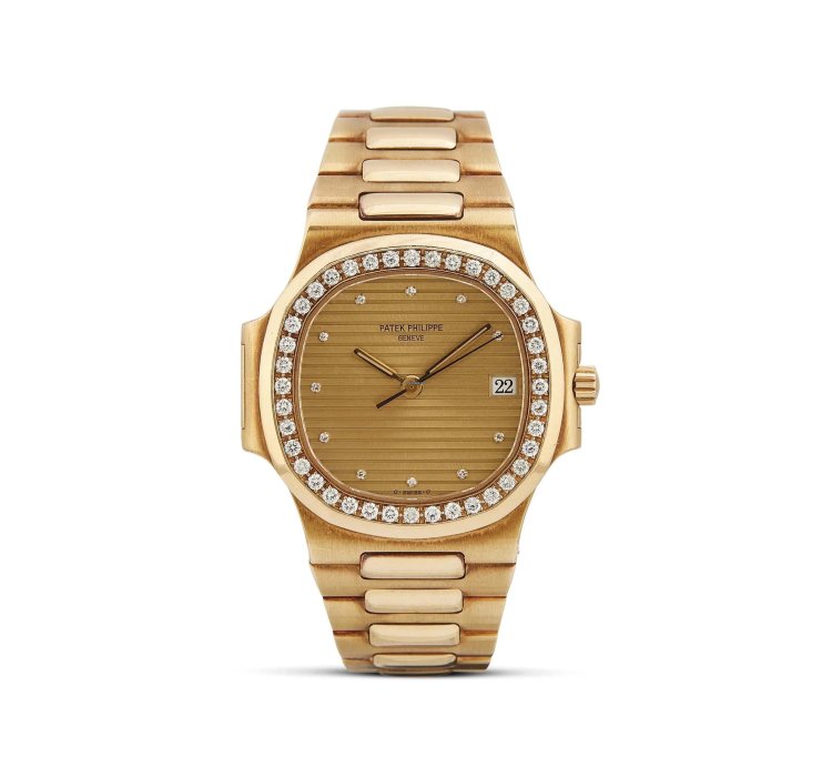 Patek Philippe Nautilus Yellow Gold Diamonds Bezel