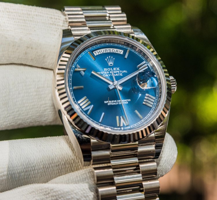 Rolex Day-date 40 White Gold - Blue Dial