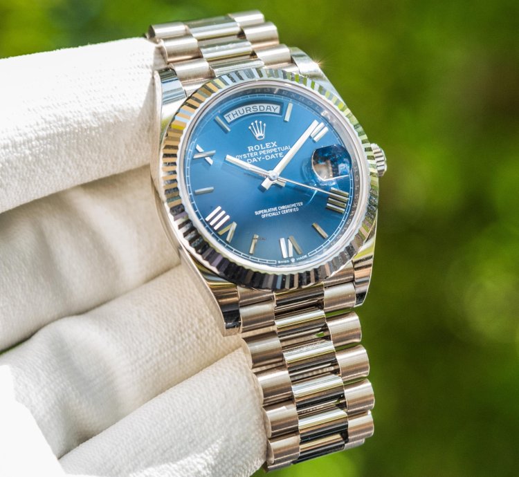 Rolex Day-date 40 White Gold - Blue Dial