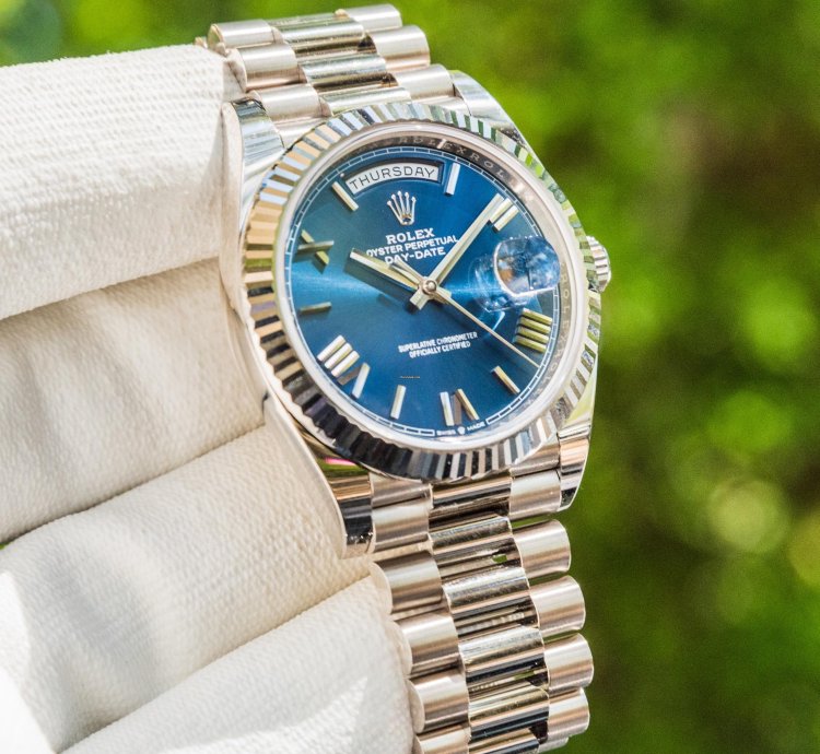 Rolex Day-date 40 White Gold - Blue Dial
