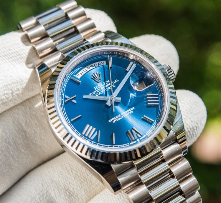 Rolex Day-date 40 White Gold - Blue Dial