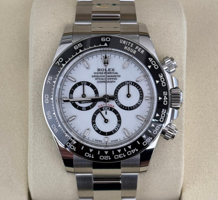 Rolex Daytona Panda White Nuovo 2025 Aprile New Model Full Set Con Documenti Scatola Rolex