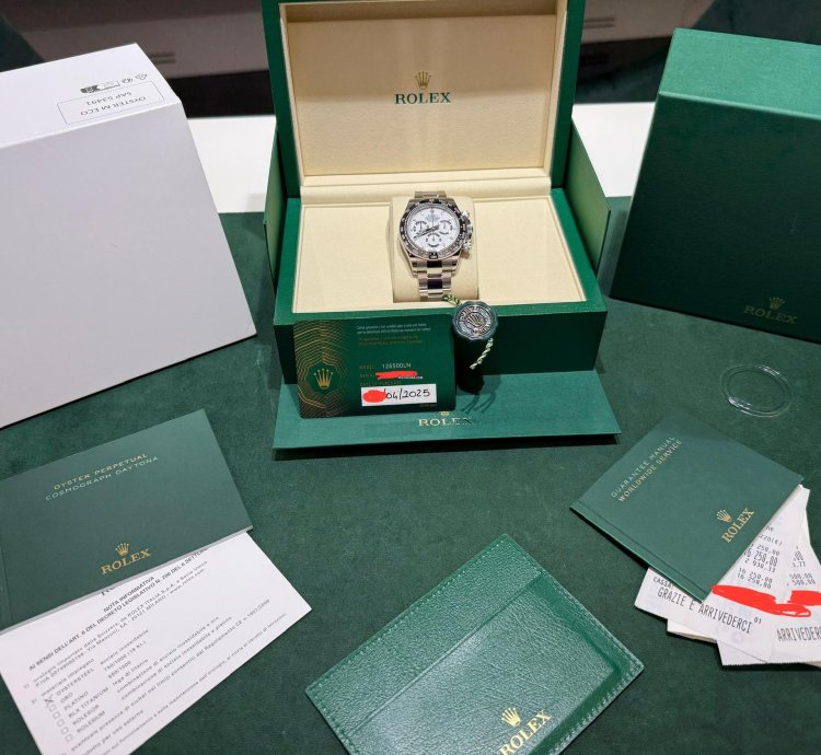Rolex Daytona Panda White Nuovo 2025 Aprile New Model Full Set Con Documenti Scatola Rolex