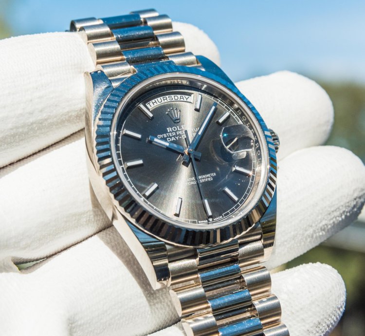 Rolex Day-date 40 White Gold - Slate Dial