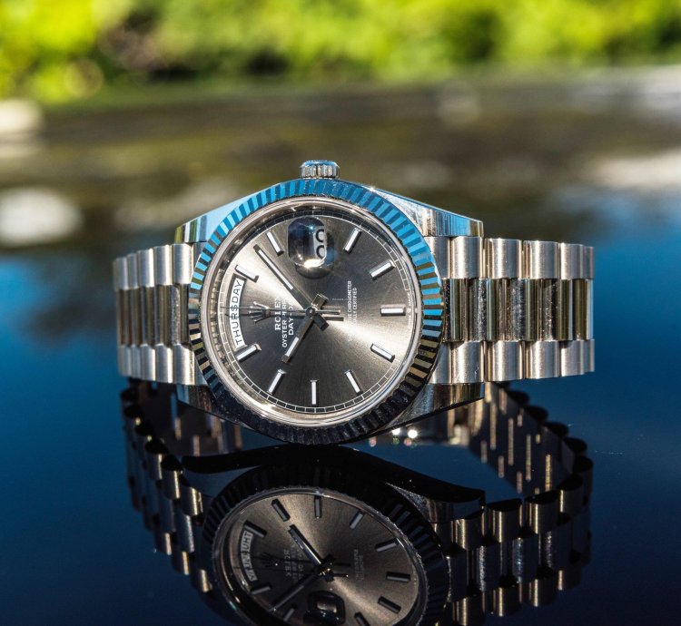 Rolex Day-date 40 White Gold - Slate Dial