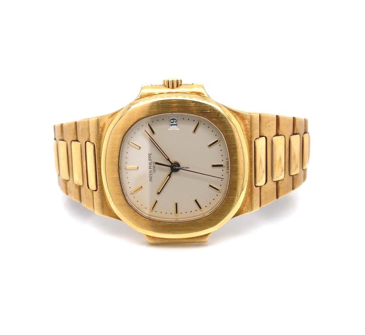 Patek Philippe Nautilus Yellow Gold White Dial 37 5mm