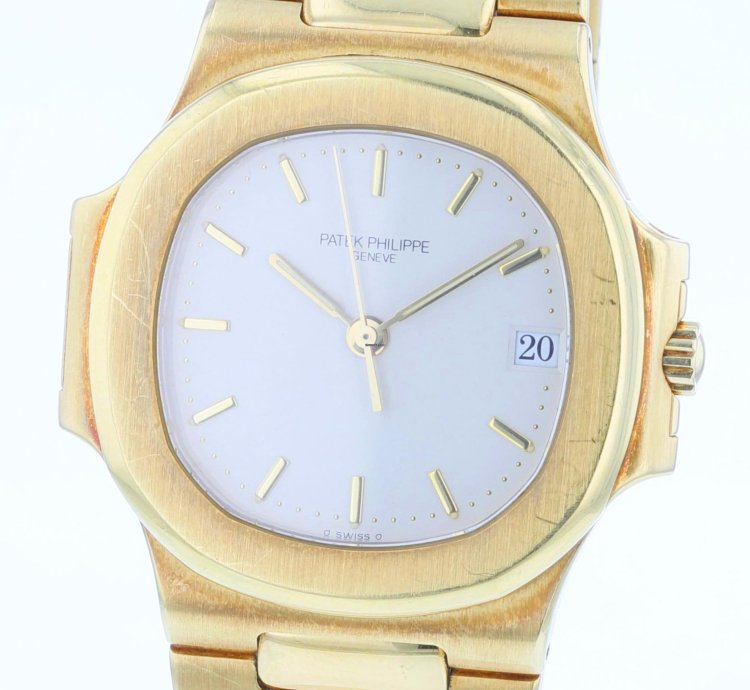 Patek Philippe Nautilus Yellow Gold White Dial 37 5mm