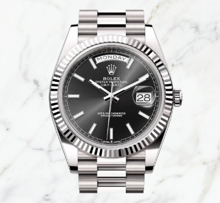 Rolex Day-date 40 White Gold Black Dial 228239 new Unworn