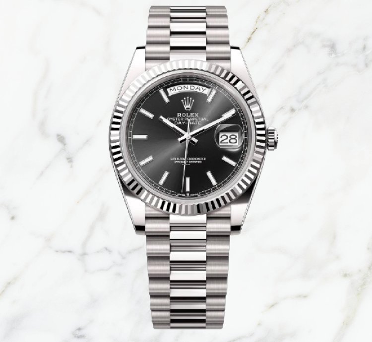 Rolex Day-date 40 White Gold Black Dial 228239 new Unworn