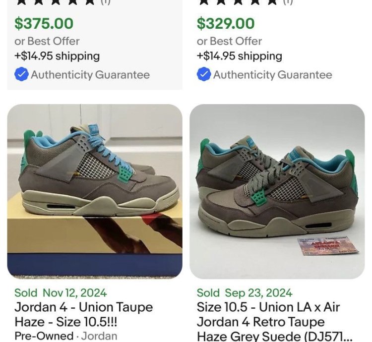 Jordan 4 Union Taupe Haze
