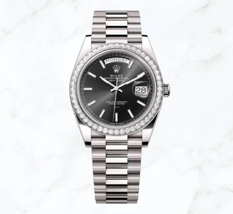 Rolex Day-date 40 White Gold Black Dial 228349rbr new Unworn