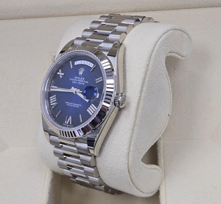 Rolex Day-date 40 White Gold Blue Ombre
