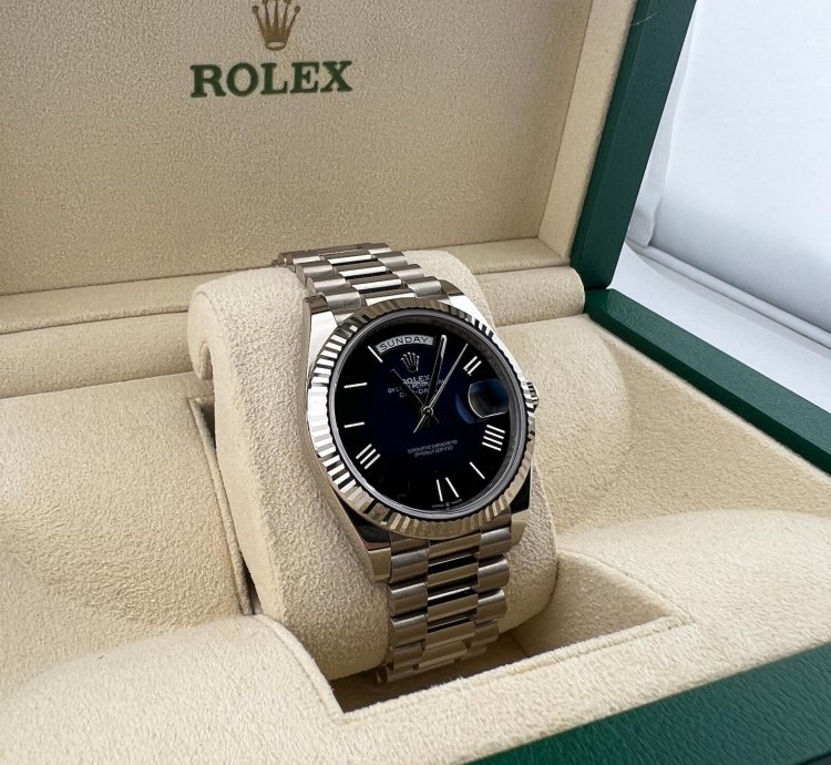 Rolex Day-date 40 White Gold Blue Ombre Dial New Release