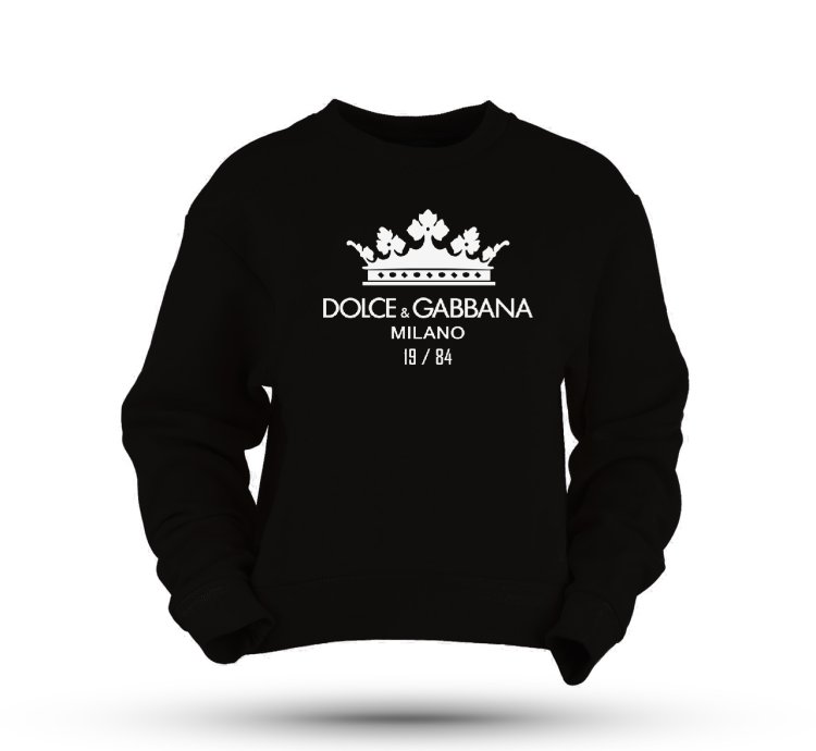 Dolce Gabbana Crown Logo Print Cotton Sweatshirt Size Usa