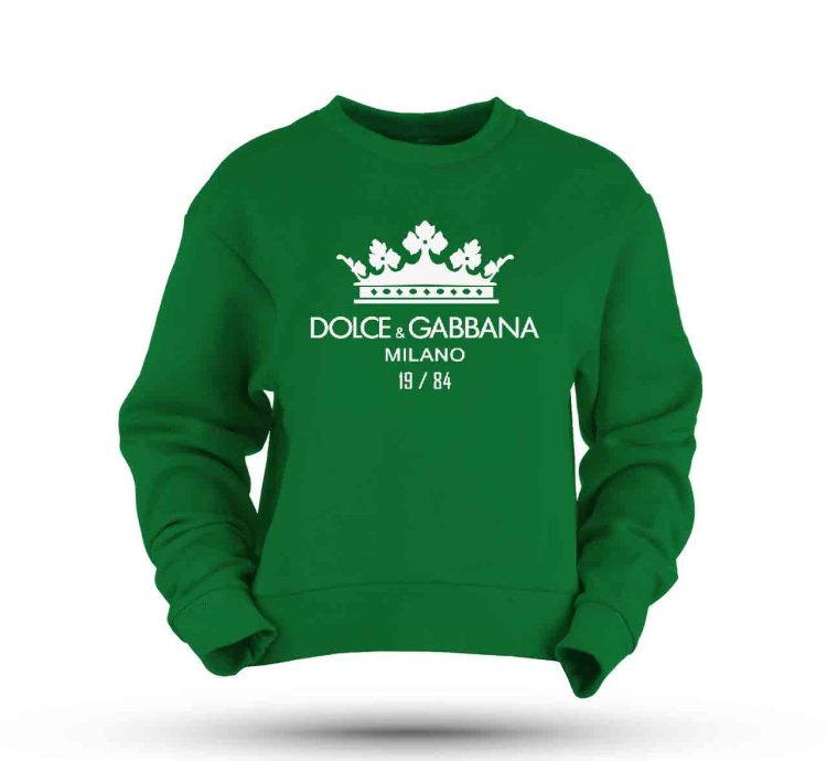 Dolce Gabbana Crown Logo Print Cotton Sweatshirt Size Usa