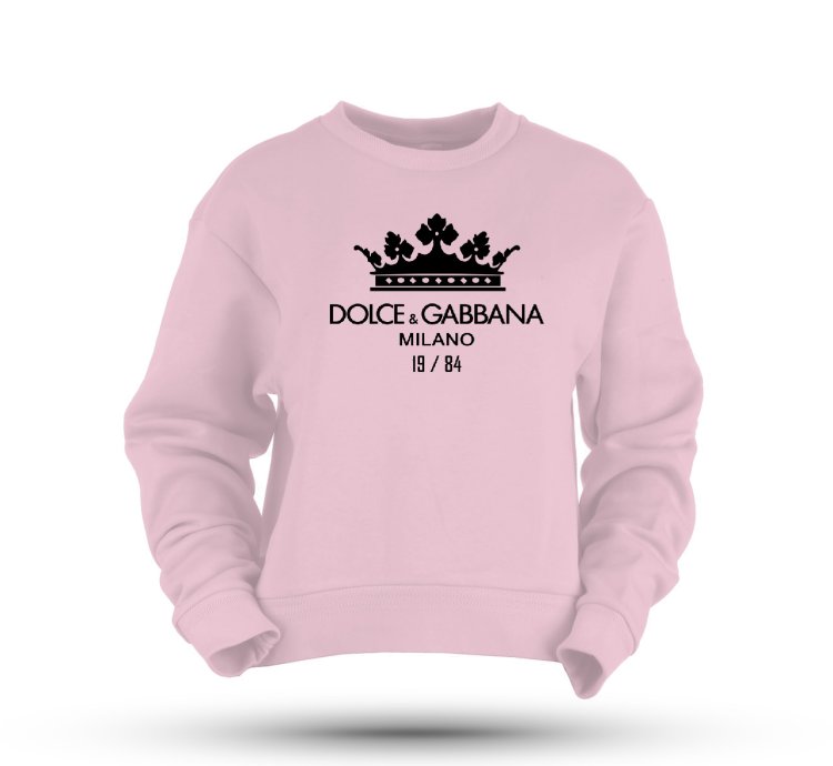 Dolce Gabbana Crown Logo Print Cotton Sweatshirt Size Usa