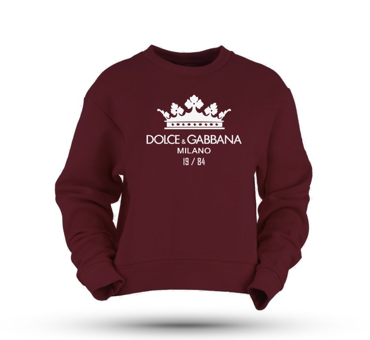 Dolce Gabbana Crown Logo Print Cotton Sweatshirt Size Usa