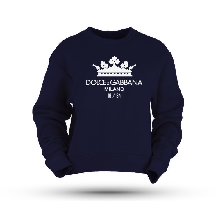 Dolce Gabbana Crown Logo Print Cotton Sweatshirt Size Usa