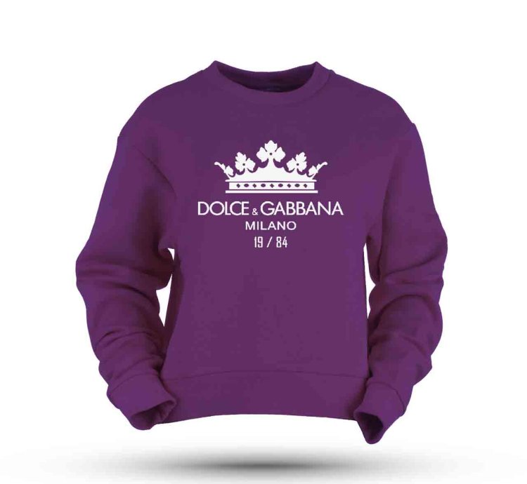 Dolce Gabbana Crown Logo Print Cotton Sweatshirt Size Usa