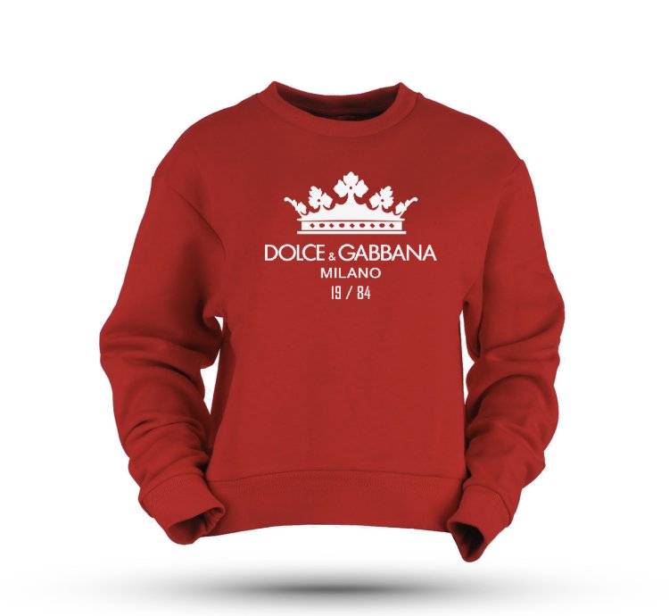 Dolce Gabbana Crown Logo Print Cotton Sweatshirt Size Usa