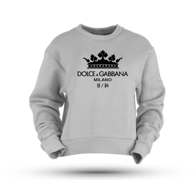 Dolce Gabbana Crown Logo Print Cotton Sweatshirt Size Usa