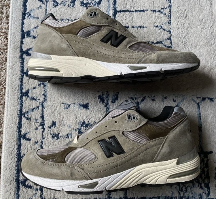 13 New Balance 991 Miuk Jjjjound Grey Olive Brown M991jja