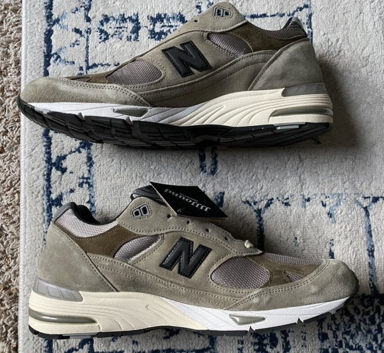 13 New Balance 991 Miuk Jjjjound Grey Olive Brown M991jja