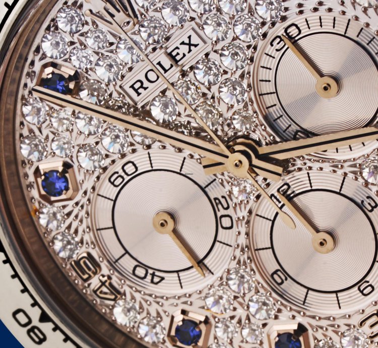 Rolex Daytona Pave Zaffiri Full Set