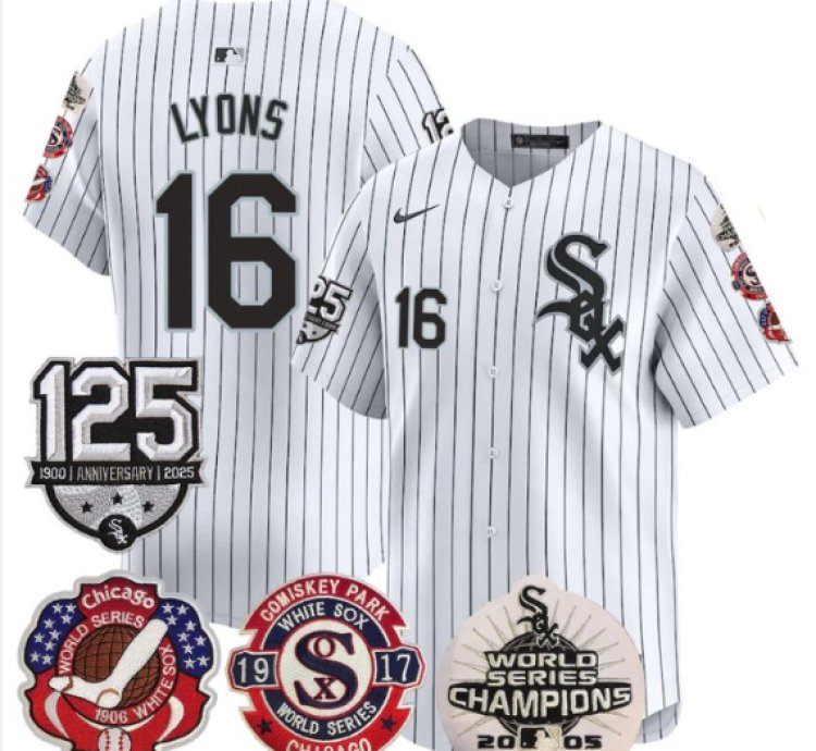 Ted Lyons Jersey 16 Chicago White Sox 125th Anniversary World Series Champions White