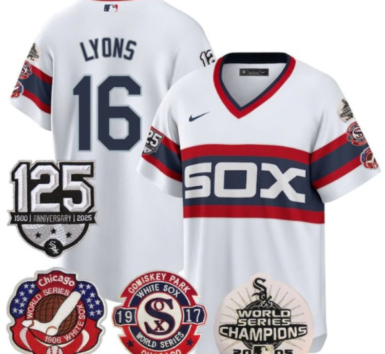 Ted Lyons Jersey 16 Chicago White Sox 125th Anniversary World Series Champions White 1983